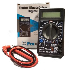 TESTER MULTIMETRO DIGITAL CON BUZZER ESCUELA ELECTRONICA TS 830D PRONEXT - Vista 2