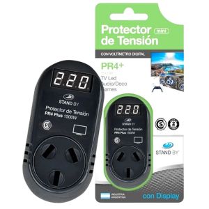 PROTECTOR DE TENSION 1500W TV C/VOLTíMETRO STAND BY - Vista 2