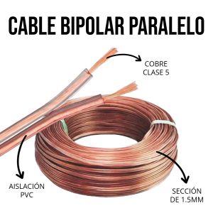 CABLE BIPOLAR PARALELO CRISTAL 1.5MM X METRO EPUYEN - Vista 2