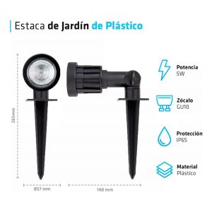 ESTACA DE PLASTICO 5W LED CANDELA - Vista 3
