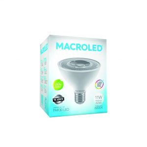 LAMPARA PAR 30 LED 11W E27 DE PVC MACROLED - Vista 4