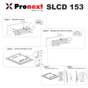 SOPORTE LCD SLCD153 DE 26" A 52" FIJO PRONEXT - Vista 4