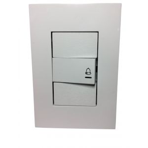 LLAVE ARMADA PULSADOR JELUZ PLATINUM BLANCO - Vista 1