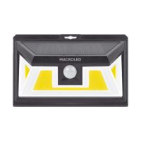 ARTEFACTO SOLAR DE PARED 5W CON SENSOR DE MOVIMIENTO 2 FUNCIONES IP65 MACROLED