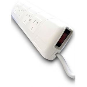 PROLONGADOR ZAPATILLA BLANCA 4 TOMAS C/CABLE 1.5 MTS EXULTT - Vista 1