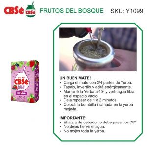 PAQUETE YERBA CBSE FRUTOS DEL BOSQUE  500 GR - Vista 3