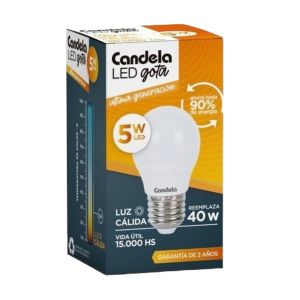 LAMPARA GOTA LED 5 WATT E27 220V CANDELA - Vista 4