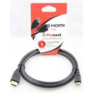CABLE MINI HDMI A HDMI 1.5 MTS CON DOBLE FILTRO 1.4 PRONEXT - Vista 2
