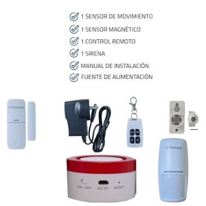 KIT ALARMA WIFI INALAMBRICA CON SIRENA Y BATERIA INCORPORADA SMART WIFI WALA 2000 PRONEXT - Vista 3
