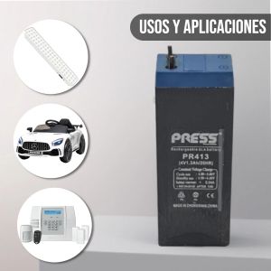 BATERIA DE GEL DE 4V 1.3 AH PRESS - Vista 4