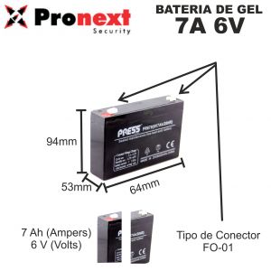 BATERIA DE GEL DE 6V 7 AH PRESS - Vista 2