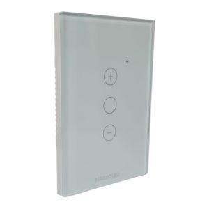 LLAVE LUZ PARED INTERRUPTOR DIMERIZABLE WIFI TOUCH SMART 1 CANAL 3A MACROLED ROMA - Vista 2