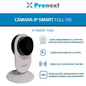 CAMARA DE SEGURIDAD IP SMART WIFI FULL HD 1080P GRABA AUDIO PRONEXT - Vista 6