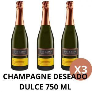 CHAMPAGNE DESEADO DULCE 750 ML X 3 BOTELLAS - Vista 2