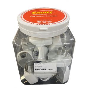 PACK X25 FICHA MACHO 20A BLANCO EN CARAMELERA