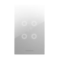 LLAVE LUZ PARED INTERRUPTOR WIFI TOUCH SMART 4 CANAL C/ CAPACITOR 7A MACROLED ROMA