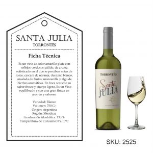 VINO SANTA JULIA TORRONTES 750 CC - Vista 1