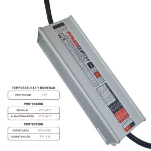 FUENTE LED SWITCHING 12V 12.5A 150W IP67 POWER SWITCH - Vista 4