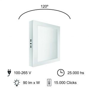 PANEL LED APLICAR CUADRADO 18W MACROLED - Vista 6