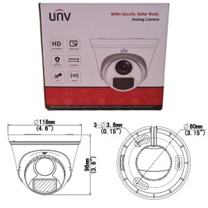CAMARA DOMO ANALOGICA DOLPHIN 2 MPX LENTE FIJO 2.8MM UNIVIEW - Vista 6