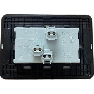 BASTIDOR JELUZ MITO COMPLETO TOMA DOBLE PUENTEADO NG/NG - Vista 3