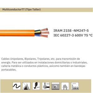 CABLE TIPO TALLER 3X0.75 MM X METRO EPUYEN - Vista 8