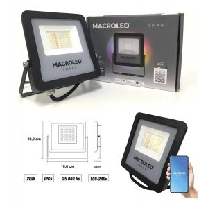 REFLECTOR LED RGB PRO SMART 20W 220V MACROLED - Vista 3