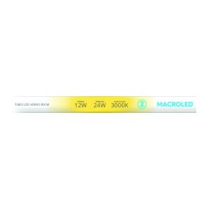 TUBO LED 12W T8 90 CM VIDRIO MACROLED - Vista 2