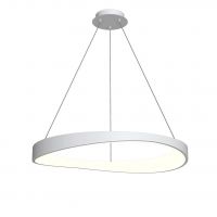 LAMPARA COLGANTE LED ACERO BLANCO 38W COSMO DISEÑO MINIMALISTA LEUK