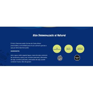 LATA DE ATUN DESMENUZADO AL NATURAL GOMES 170 GR X 12 UNIDADES - Vista 3