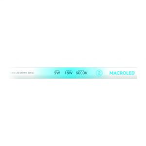 TUBO LED 9W T8 60 CM VIDRIO MACROLED - Vista 4