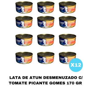 LATA DE ATUN DESMENUZADO C/ TOMATE PICANTE GOMES 170 GR X 12 UNIDADES - Vista 2