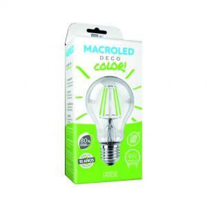 LAMPARA BULBO FILAMENTO DECO COLOR LED 4W E27 MACROLED - Vista 6