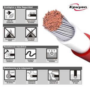 CABLE SOLAR FOTOVOLTAICO 1 X 4 MM X METRO EPUYEN - Vista 4