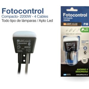 FOTOCONTROL 4 CABLES 2500 W COMPACTO LIGHT HOUSE - Vista 2