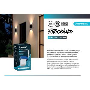 FOTOCéLULAS SENSOR LUZ EXTERIOR 1200W CANDELA 7734 - Vista 6