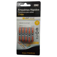 EMPALMES RAPIDOS 2 VIAS - PACK X 10 LIGTH HOUSE