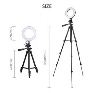 TRIPODE CON ARO DE LUZ LED 71 CM - Vista 2