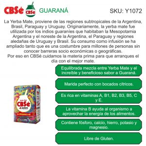 PAQUETE YERBA CBSE GUARANA 500 GR - Vista 3