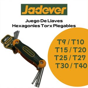 JUEGO DE LLAVES TORX 8 EN 1 PLEGABLES JADEVER - Vista 4
