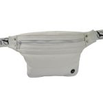 RIñONERA MUJER ECOCUERO CRUZADA URBANA CON CORREA REGULABLE ALASKA LIBERTA BLANCO